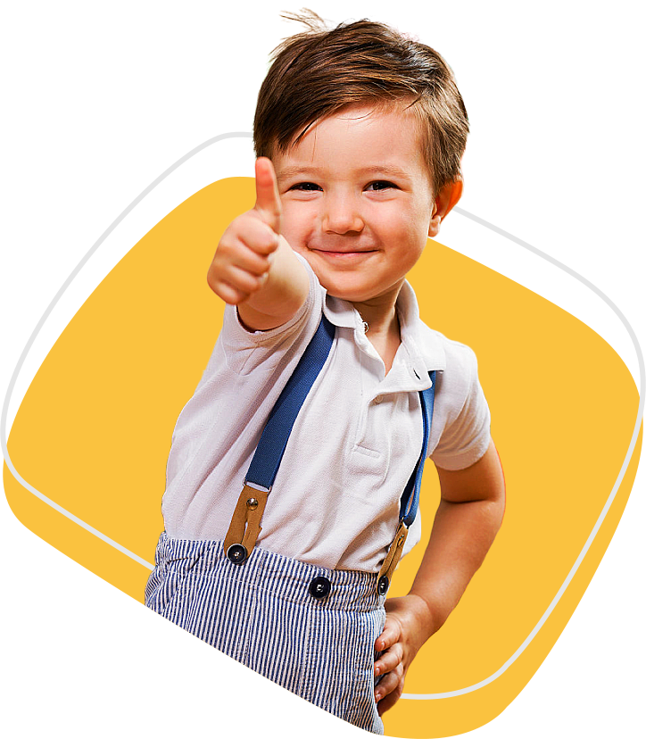 boy doing thumbs up and smiling