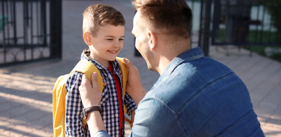 kid and man smiling