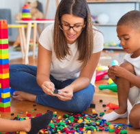 teacher with child