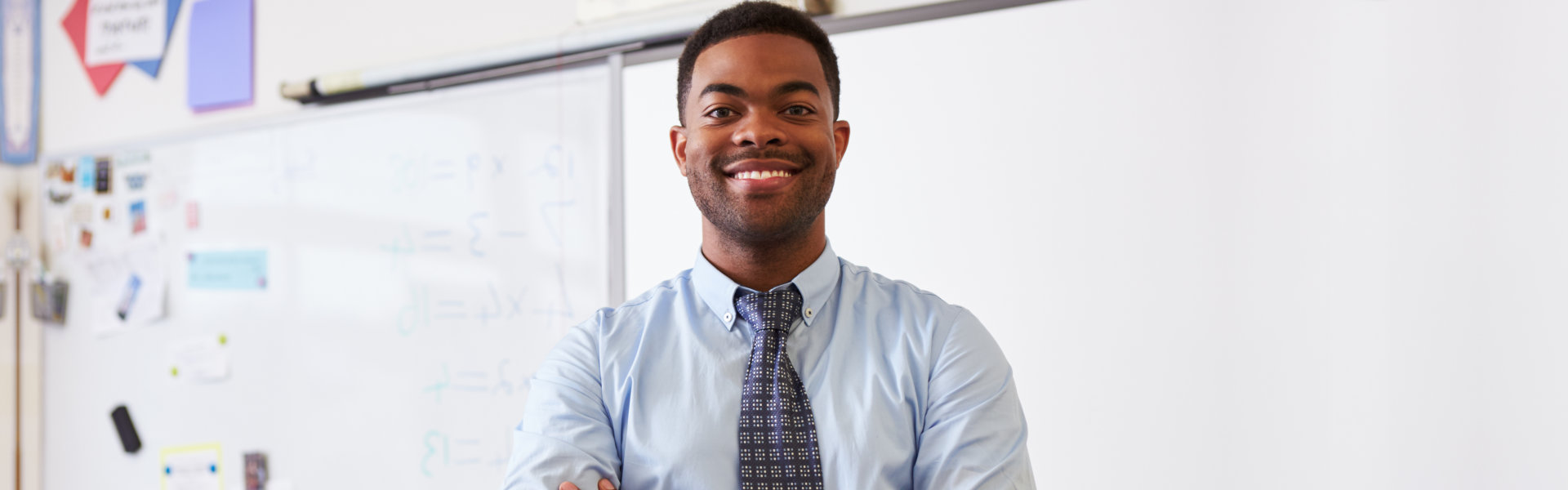 teacher smiling