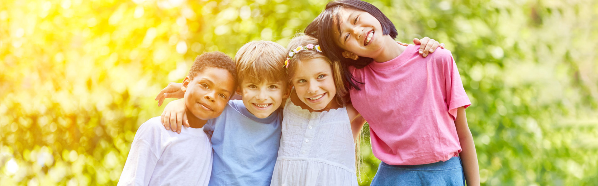 group of kids smiling